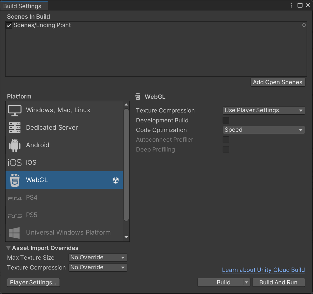 WebGL selected